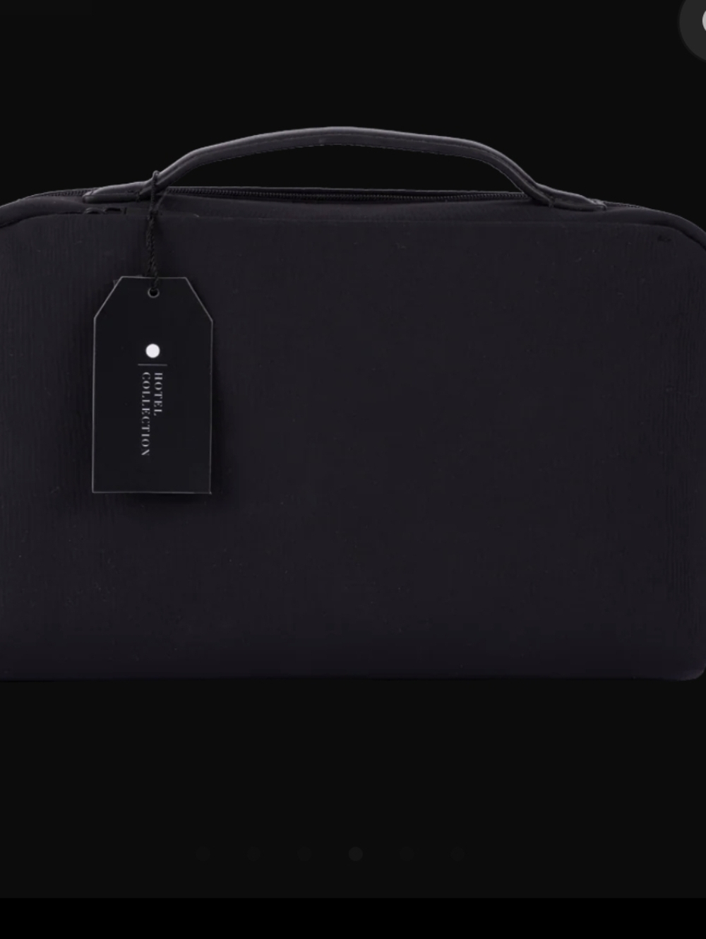 NWT Hotel Collection Black  Toiletry Bag with Top Handle